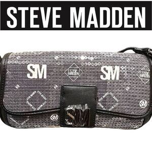 Steve Madden BGenevieve Sequin Crossbody Bag- Black/Multi